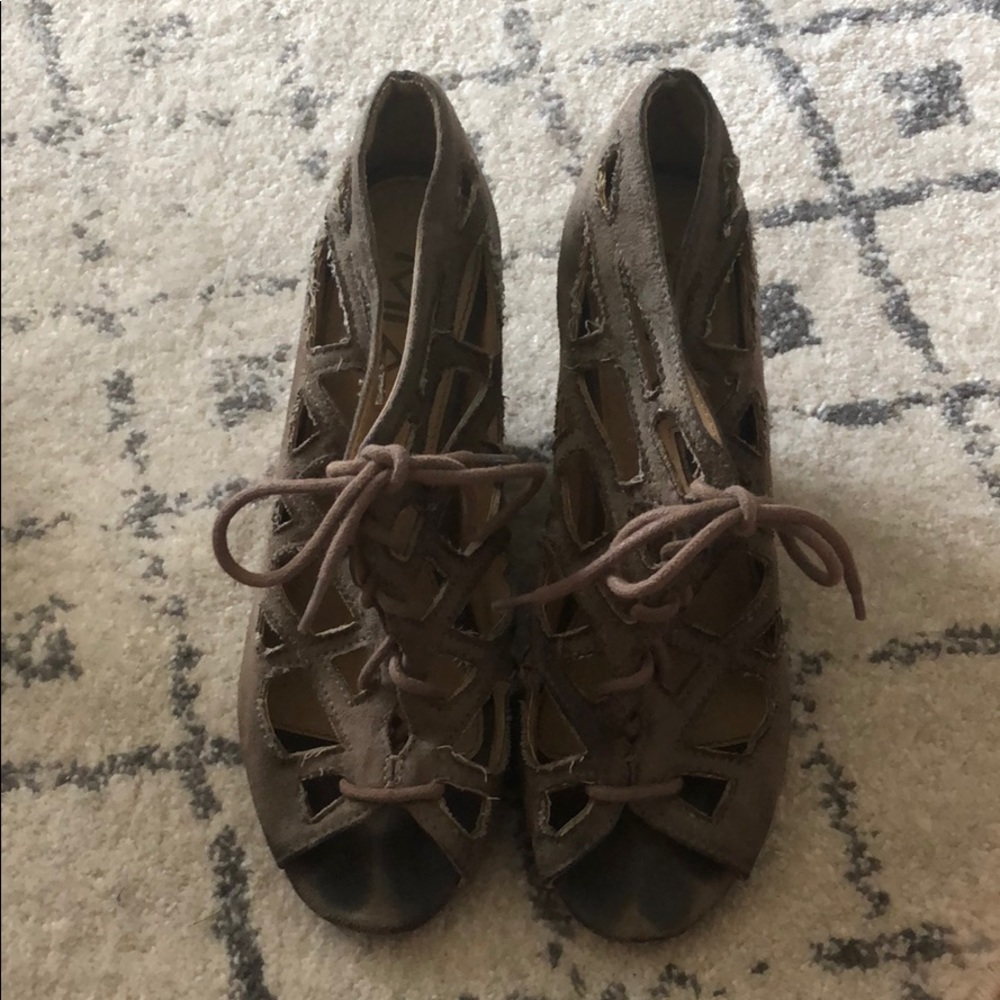 MIA Quincy lace up wedges size 7